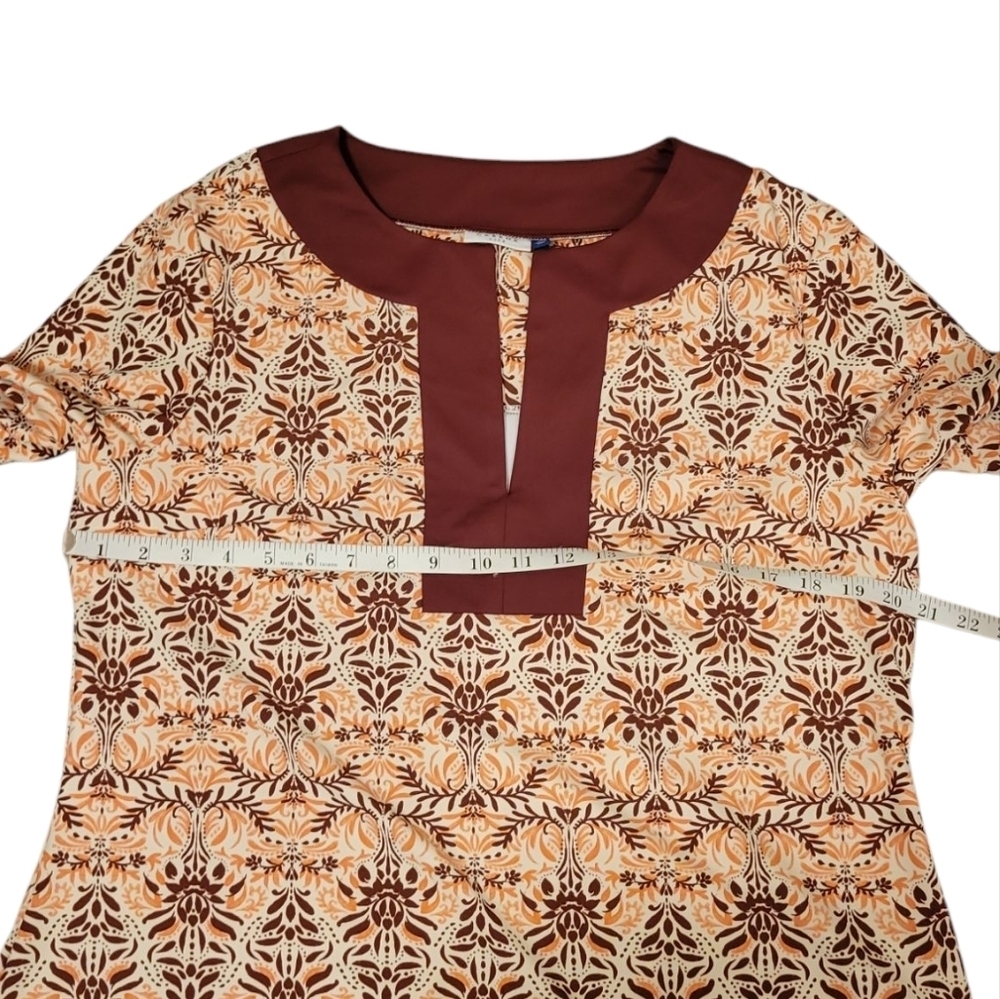 Cabana Life Tunic Dress Moroccan Tile Print Women's XL Shift V-neck UPF Swim - Picture 6 of 9